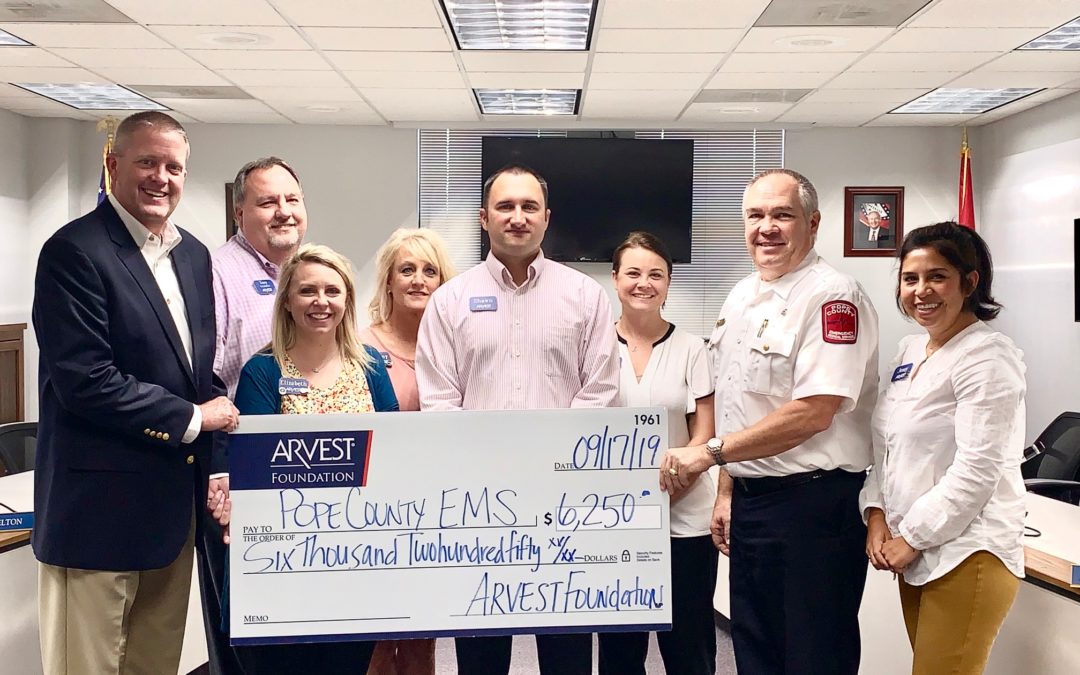 Pope County EMS Receives Arvest Foundation Grant