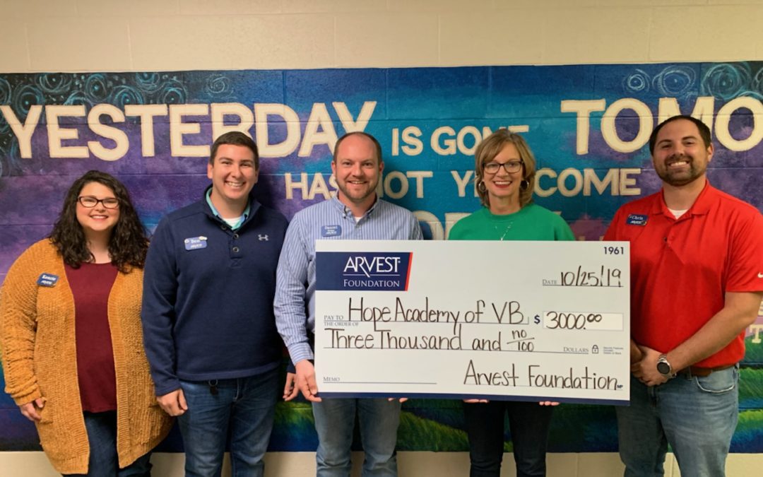 Van Buren Hope Academy Receives Arvest Foundation Grant