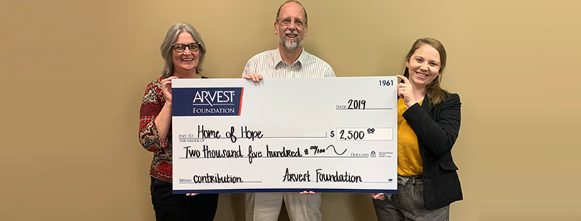 Arvest Foundation Provides Grant to Home of Hope