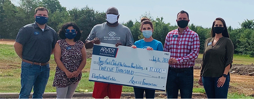 Boys and Girls Clubs of the Arkansas River Valley receives $12,000 Donation from the Arvest Foundation