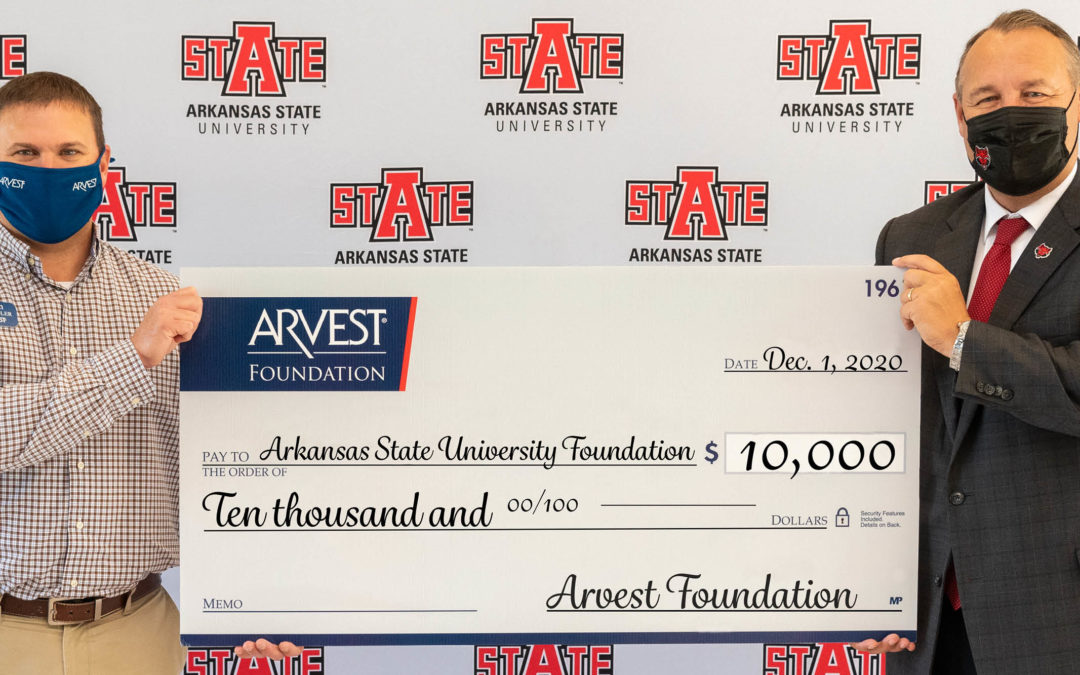 Arvest Foundation Donates $10,000 to Arkansas State University Foundation