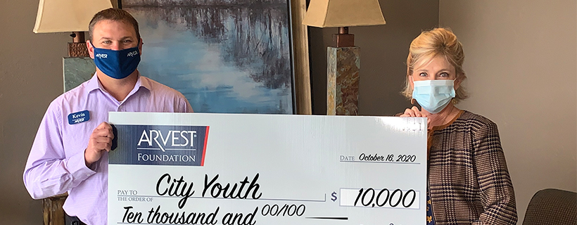 Arvest Foundation Donates $10,000 to CityYouth Ministries