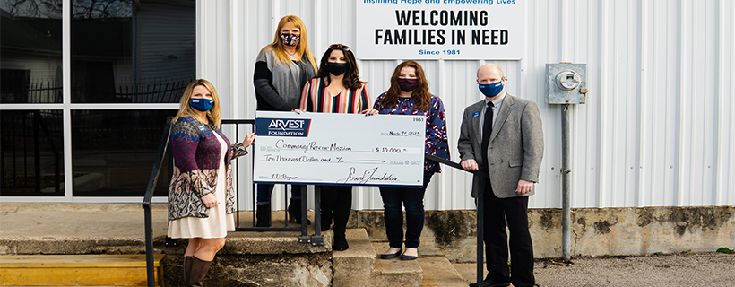 Community Rescue Mission Receives Arvest Foundation Grant