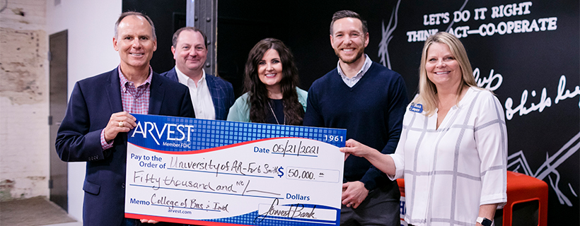 Arvest Bank Continues Support of UAFS with $50,000 Gift