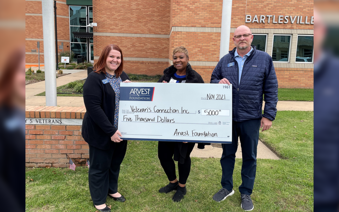 Arvest Foundation Contributes $5,000 to Veteran’s Connection Organization