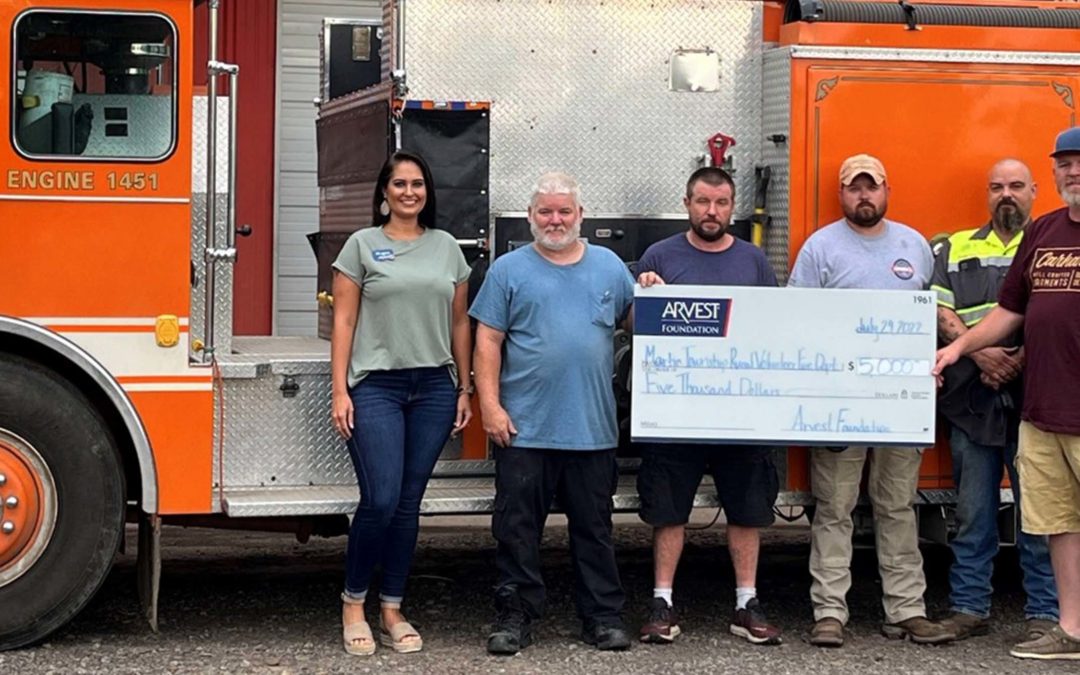 Fire Department in Pope County Receives $5,000 from Arvest Foundation
