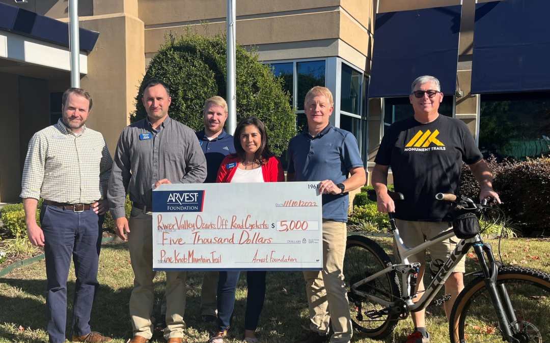 River Valley Ozarks Off Road Cyclists Receives $5,000 Grant From Arvest Foundation
